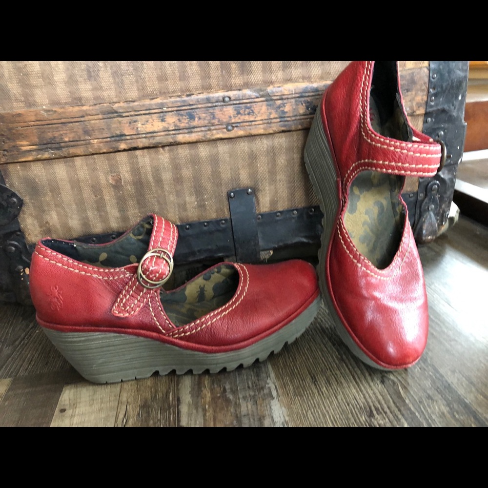 Fly London red shoes
